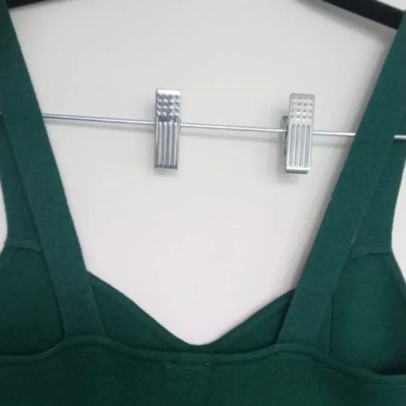 Abercrombie & Fitch Women's emerald green Corset Midi Sweater knit Dress Size M - Picture 5 of 10